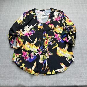 Yumi Kim Top Womens XS Tropical Tantrum Floral Pullover Boho Chic Garden‎ Party